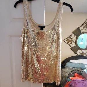 White house black market Tank top with sequins